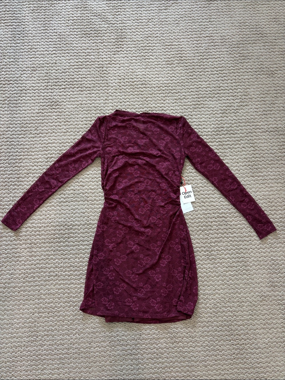 Women’s mini dress floral maroon